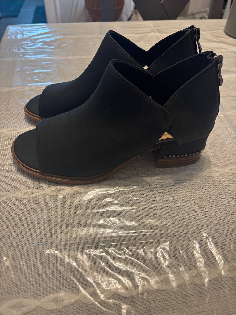Maurices Black Open-Toe Low Heel Mules